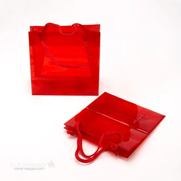 Geschenktaschen 16x7.6x16cm mit Trageschnüren (10 Stück) [G66RD1]