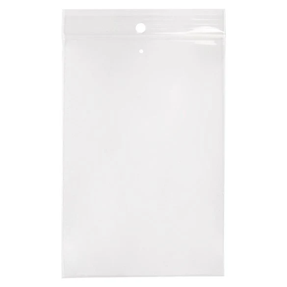 Druckverschlussbeutel mit Euroloch 10x15cm Transparent PP 50 Mikron (100 Stück) [ZR46V]