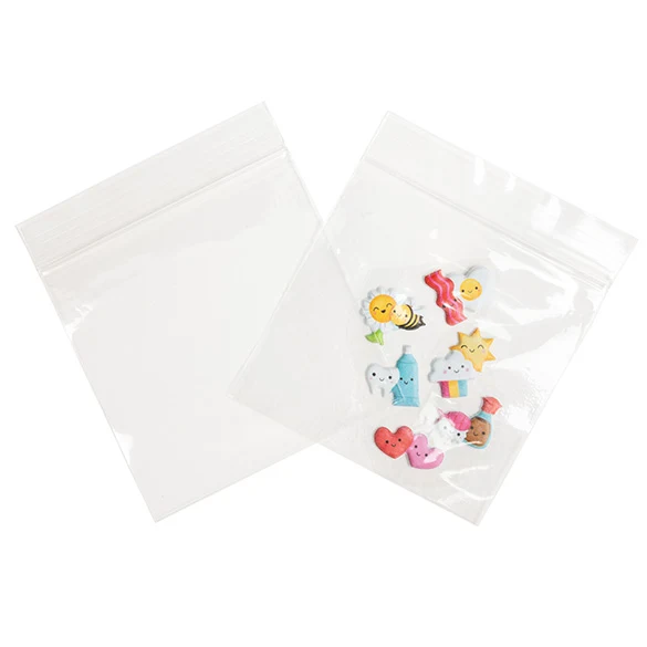 Druckverschlussbeutel 7.5x7.5cm Transparent PP 50 Mikron (100 Stück) [ZC33]