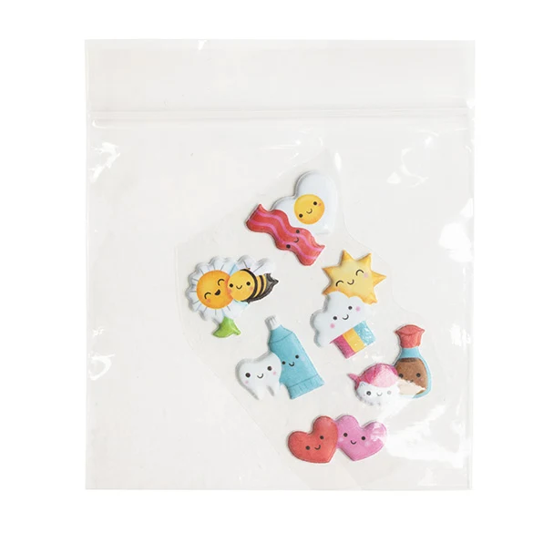 Druckverschlussbeutel 7.5x7.5cm Transparent PP 50 Mikron (100 Stück) [ZC33]