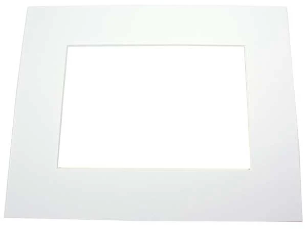 Fertig-Passepartouts 20.3x26.7cm Innenrahmen Helles Weiß - 27.9x35.6cm Außenrahmen (25 Stück) [MS30028]