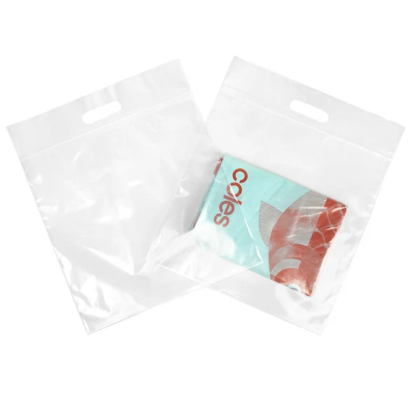 Polytragetaschen Transparent 33.6x33.6 + 6.4cm 75 Mikron mit Druckverschluss (100 Stück) [ZH13CL5]