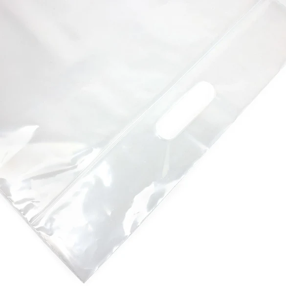 Polytragetaschen Transparent 33.6x33.6 + 6.4cm 75 Mikron mit Druckverschluss (100 Stück) [ZH13CL5]