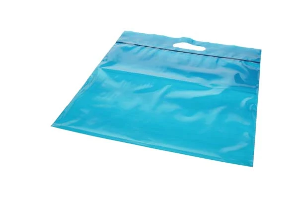 Polytragetaschen Blau 22.9x8.2x18.4cm 75 Mikron (100 Stück) [ZH13BL5]