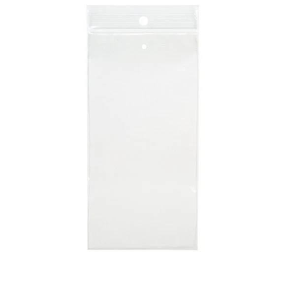Druckverschlussbeutel mit Euroloch 7.5x15cm Transparent PP 50 Mikron (100 Stück) [ZR36V]