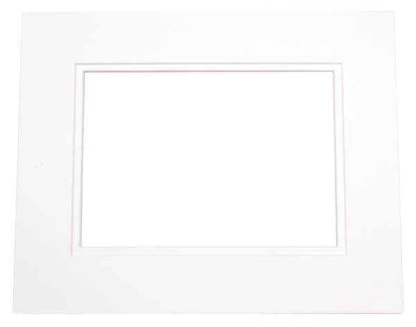 Fertig-Passepartouts 19.4x24.5cm Fenster - Weiß/Weiß doppelte Dicke - 27.9x35.6cm Außenrahmen (10 Stück) [MD20148]