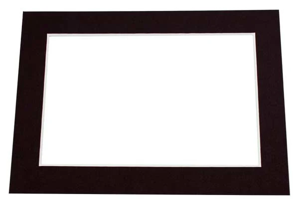 Fertig-Passepartouts Schwarz 10.2x15.2cm Innenrahmen Schwarz - 20.3x25.4cm Außenrahmen (25 Stück) [MS30020]