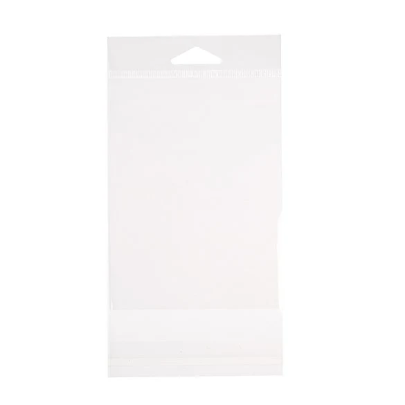 Headerbeutel Transparent 10.3x13.7cm Wiederverschließbar (100 Stück) [HB4B1]