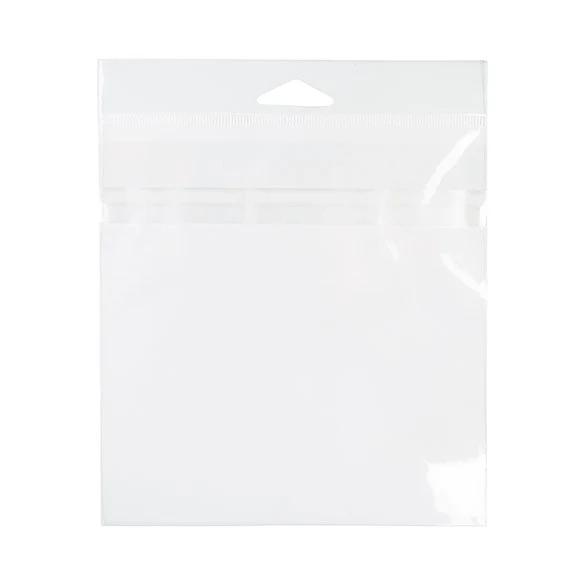 Headerbeutel Transparent 15.2x15.2cm zum Oben laden von Inhalten (100 Stück) [HBT6X6]