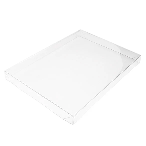 Deckel Transparent & Faltbar 13.8x1.6x19.2cm (25 Stück) [BT1]