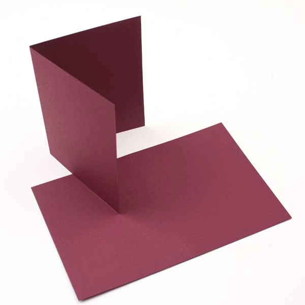 Glückwunschkarten Burgundrot 14x10.8cm (50 Stück) [PC213]