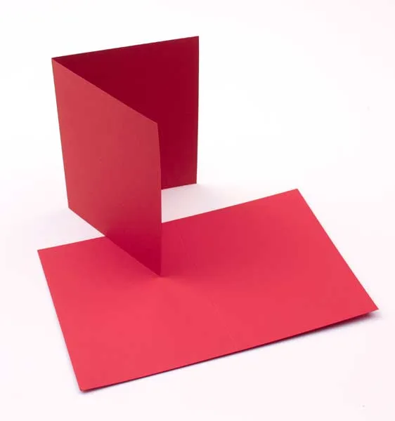 Glückwunschkarten Rot 17.8x12.4cm (50 Stück) [PC018]