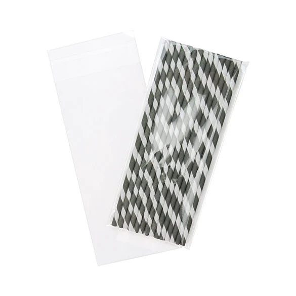 Klappenbeutel 9.4x20.4cm Hochtransparent (100 Stück) [B3X8]