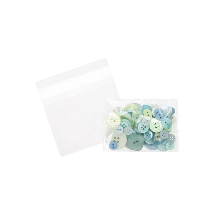 Klappenbeutel 9x6.5cm Hochtransparent (100 Stück) [B3X2T]