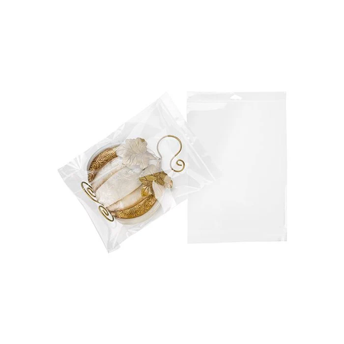Headerbeutel Transparent 24.1x30.5cm Wiederverschließbar (100 Stück) [HB9H12]