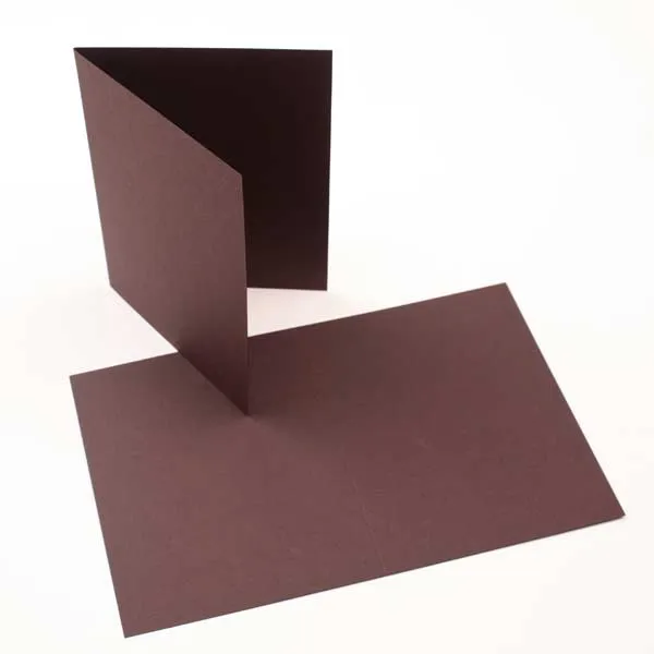 Glückwunschkarten Braun 17.8x12.4cm (50 Stück) [PC012]