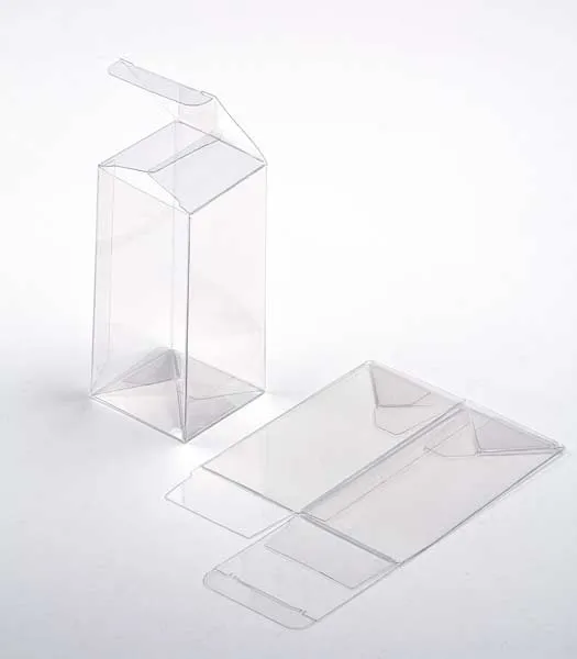 Klarsichtschachteln 6.4x6.4x13.3cm mit Automatikboden (25 Stück) [PLB141]