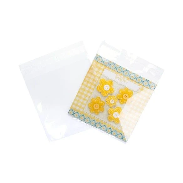 Klappenbeutel 15x14.5cm Hochtransparent (100 Stück) [B55XL]