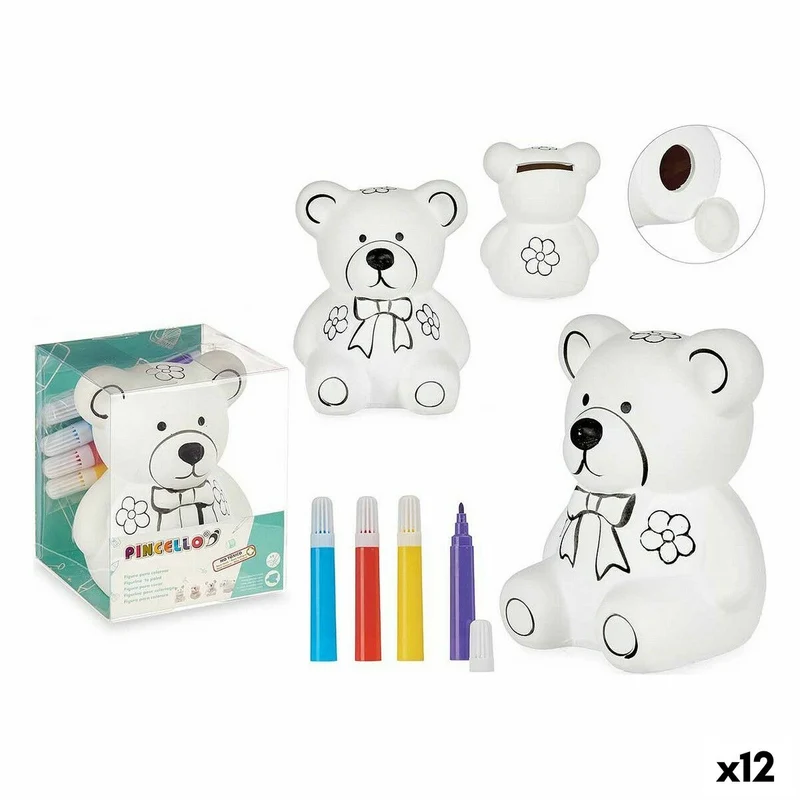 Money box Pincello Ceramic 9 x 11,5 x 9 cm (12 Units)