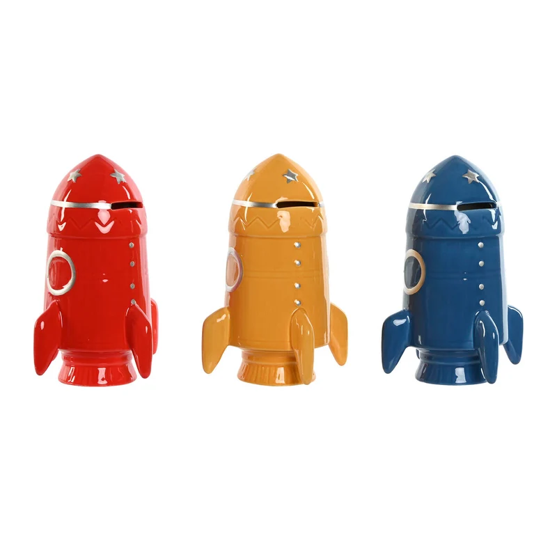 Money box Home ESPRIT Dolomite Children's 12,5 x 12,5 x 19 cm (3 Units)