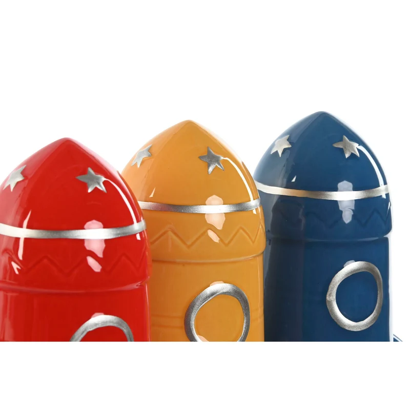 Money box Home ESPRIT Dolomite Children's 12,5 x 12,5 x 19 cm (3 Units)