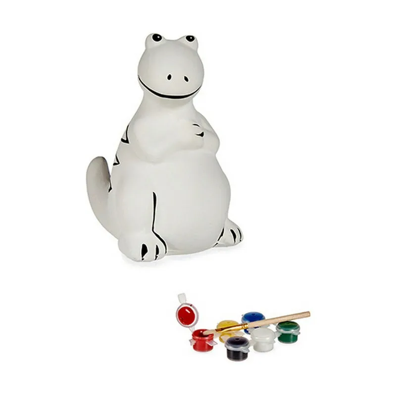 Paint Your Own Money Box Pincello Ceramic Dinosaur 8,5 x 13,2 x 11 cm 10 x 13,2 x 8 cm (12 Units)