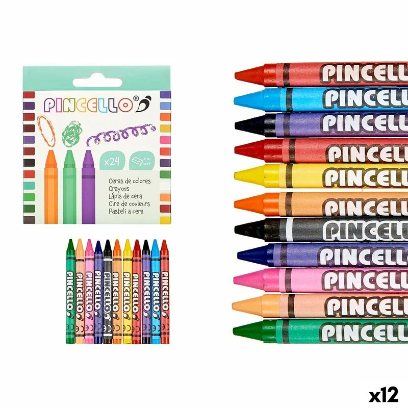 Coloured crayons Pincello (12 Units)
