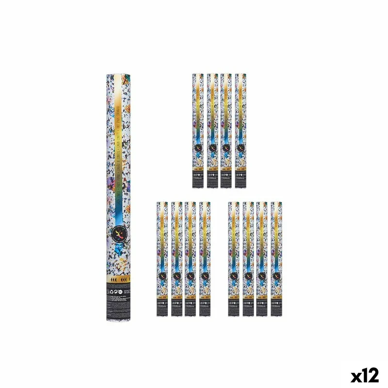 Confetti cannon Multicolour Paper Cardboard Plastic 5 x 78,5 x 5 cm (12 Units)