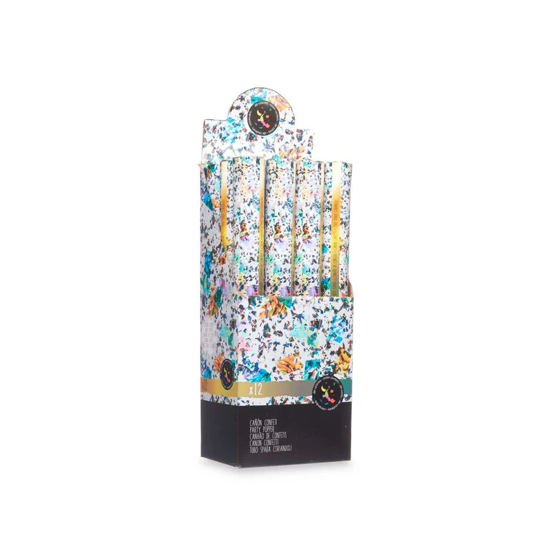 Confetti cannon Multicolour Paper Cardboard Plastic 5 x 78,5 x 5 cm (12 Units)