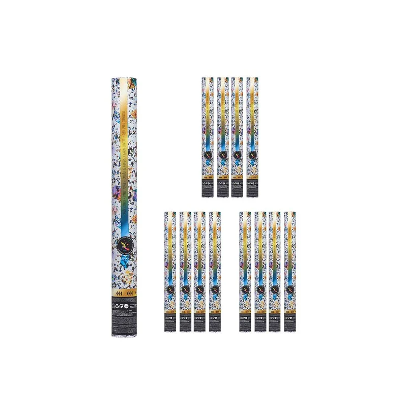 Confetti cannon Multicolour Paper Cardboard Plastic 5 x 49 x 5 cm (12 Units)