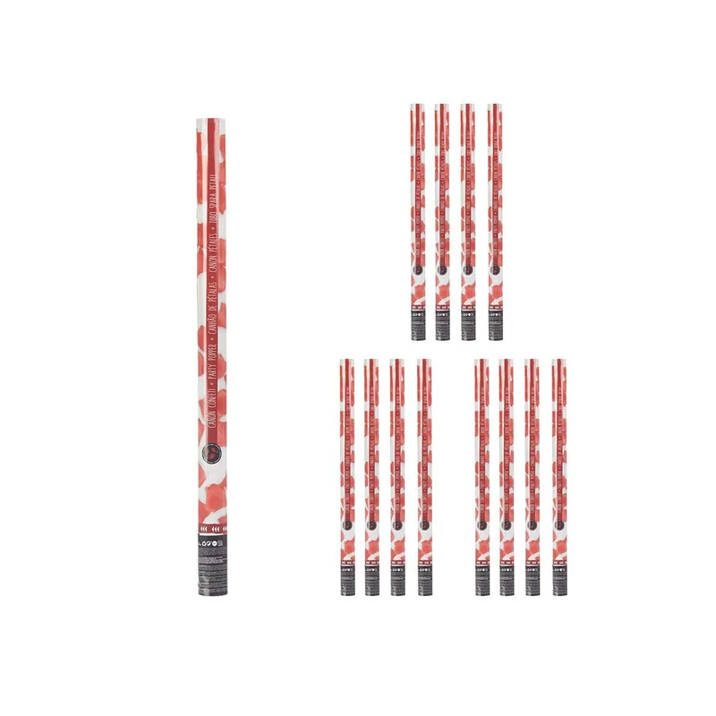 Confetti cannon Red Paper Cardboard Plastic 5 x 79 x 5 cm (12 Units)