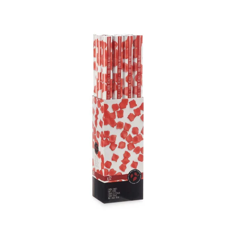 Confetti cannon Red Paper Cardboard Plastic 5 x 79 x 5 cm (12 Units)